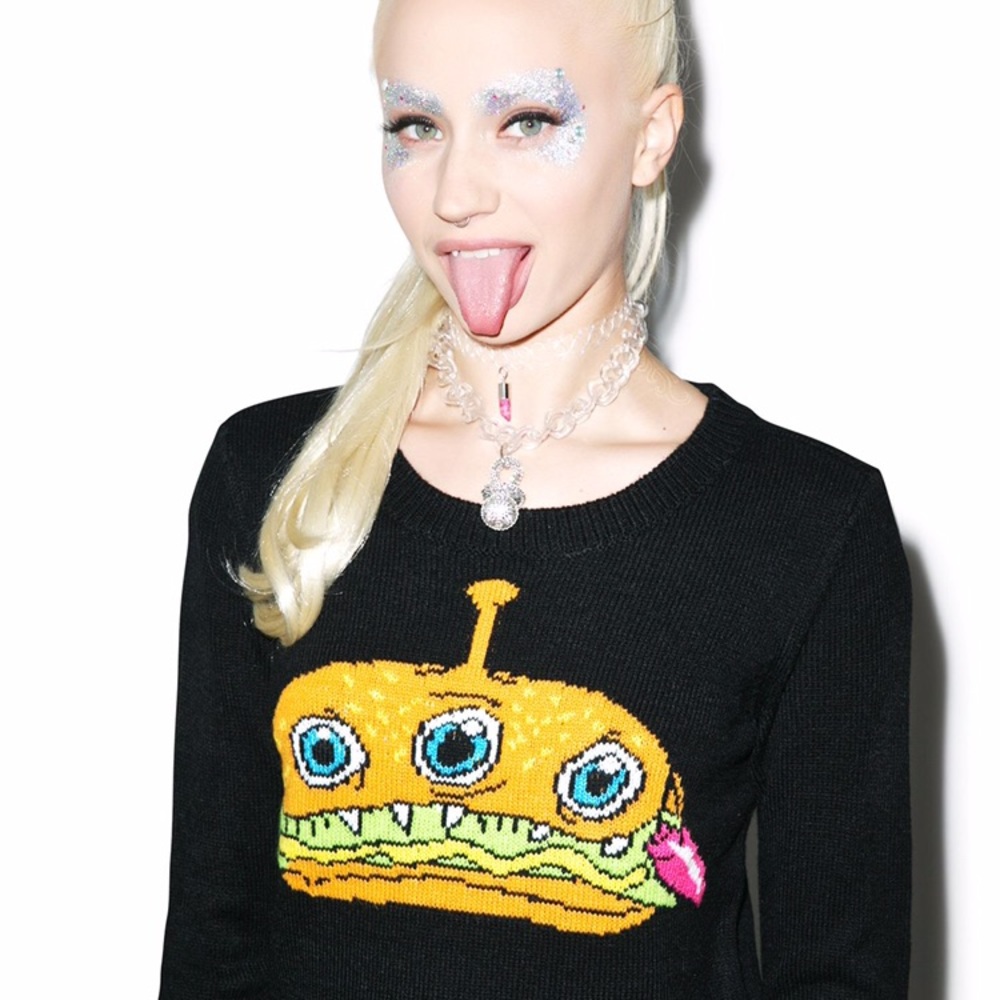 rare Iron Fist crop monster food sweater DollsKill